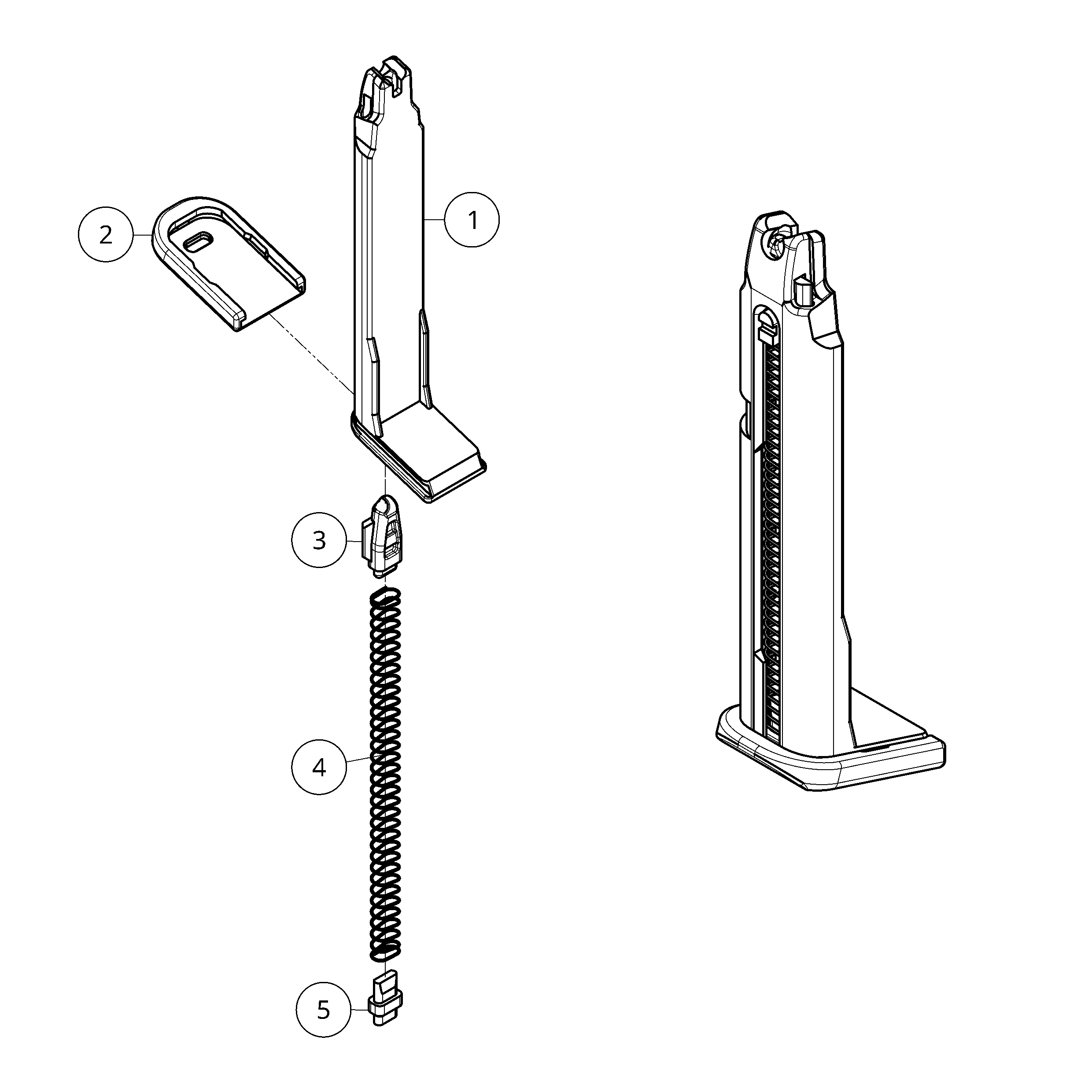 PRÉCOMMANDE Chargeur split G17 - 3D MJF Ultra light 24 billes