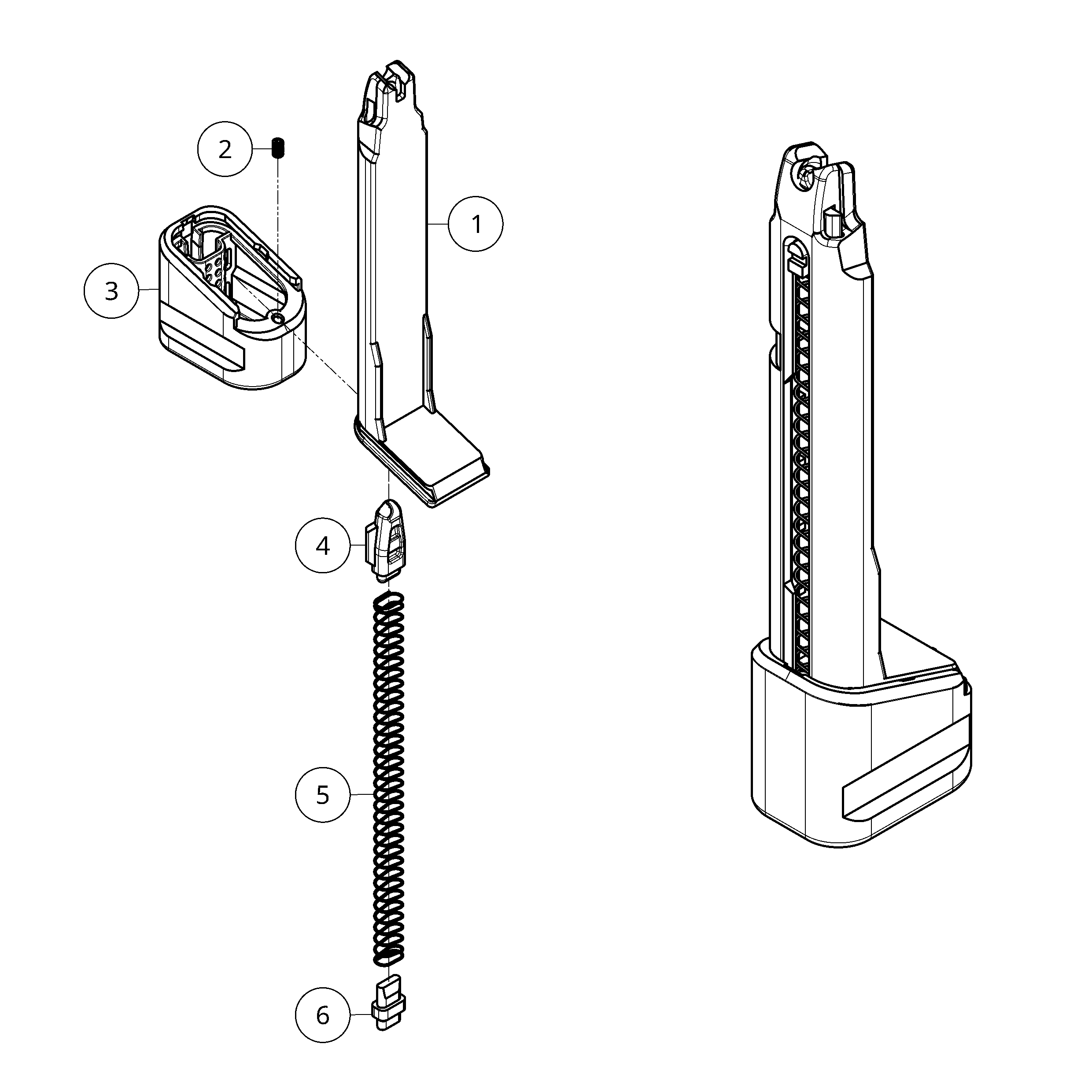 PRECOMMANDE Chargeur split G17 - 3D MJF Ultra light 30 billes
