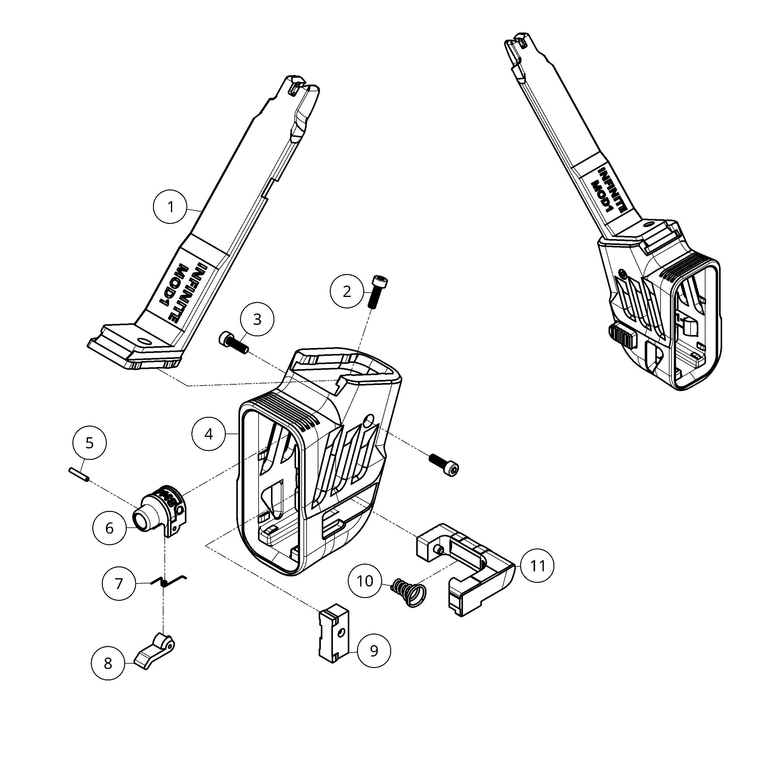 [FICHIER NUMÉRIQUE] Adaptateur split Infinite M4 version angle - PACK COMPLET