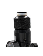 Balystik CNC aluminum cap for HPA tank with O-rings - Titanium Silver